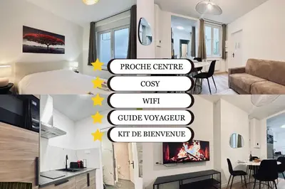 Cuisine ou kitchenette dans l'établissement 1 Clairmarais T2 cosy a 2 pas du centre-ville