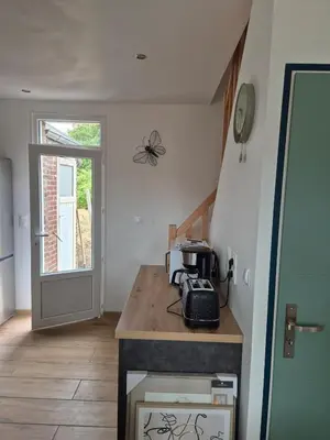 Cuisine ou kitchenette dans l'établissement Maison de Claire