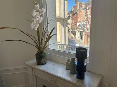 Balcon ou terrasse dans l'établissement LE PALAIS DE LEO Luxury Apt Epernay Hyper center 4P Balcony AC