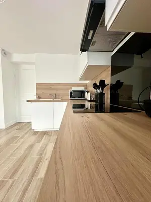 Cuisine ou kitchenette dans l'établissement Bienvenue Chez Annabelle - Meaux
