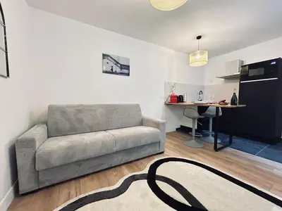 Cuisine ou kitchenette dans l'établissement 4 clairmarais T2 chic et cocooning proche centre