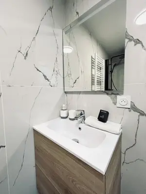 Salle de bains dans l'établissement 4 clairmarais T2 chic et cocooning proche centre