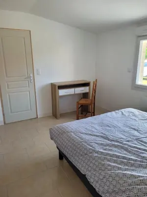 Un ou plusieurs lits dans un hébergement de l'établissement Maison plein pied Trosly-Loire