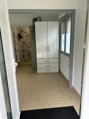 Salle de bains dans l'établissement Gîte du Saule du Magne 5 personnes