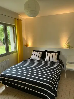 Un ou plusieurs lits dans un hébergement de l'établissement Gîte du Saule du Magne 2 personnes