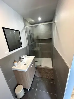 Salle de bains dans l'établissement Appartement