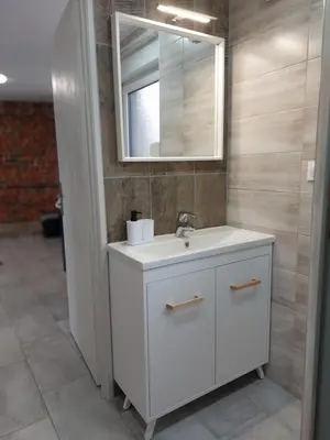 Salle de bains dans l'établissement Gite de la detente