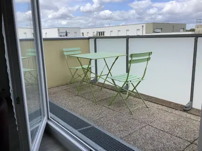 Balcon ou terrasse dans l'établissement L'étape Rémoise, le calme aux portes de Reims