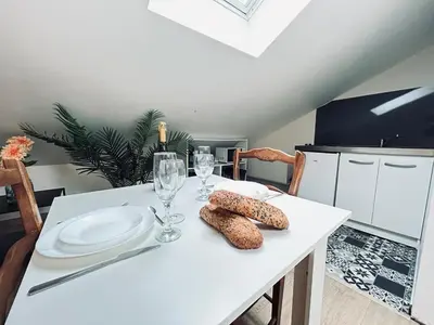 Cuisine ou kitchenette dans l'établissement Jonquille 9 trés cozy proche centre ville