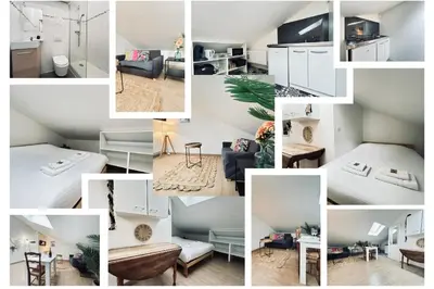 Un ou plusieurs lits dans un hébergement de l'établissement Jonquille 9 trés cozy proche centre ville