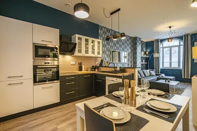 Cuisine ou kitchenette dans l'établissement Domremy HypercentredeReims