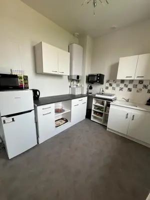 Cuisine ou kitchenette dans l'établissement Petit coin de verdure au cœur de vitry
