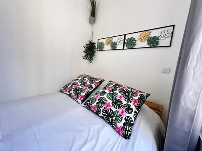 Un ou plusieurs lits dans un hébergement de l'établissement Chavalliaud 4 studio tout mignon proche centre