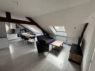 Coin salon dans l'établissement L'Horizon Silencieux Loft