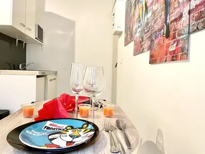 Cuisine ou kitchenette dans l'établissement Chavalliaud 3 petit cocon calme et cozy