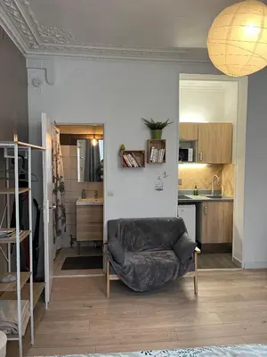 Cuisine ou kitchenette dans l'établissement Charmant studio cosy à 5 min du centre d'Épernay