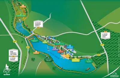 Plan de l'établissement Mobil-home - Bairon - Bord de lac