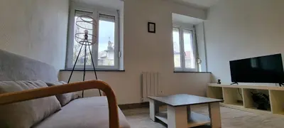 Télévision ou salle de divertissement dans l'établissement Iris centre-ville T2 rénové cocon cosy parking 35 m2