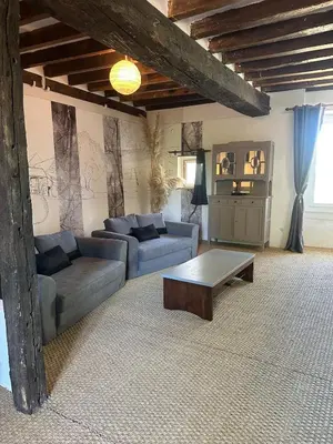 Coin salon dans l'établissement Loft Préaux