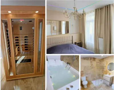 Salle de bains dans l'établissement T2 Cosy Spa & Sauna