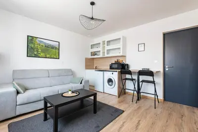 Cuisine ou kitchenette dans l'établissement Résidence Courcelles