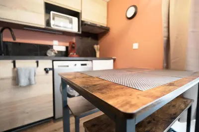 Cuisine ou kitchenette dans l'établissement La douce parenthèse
