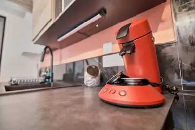 Cuisine ou kitchenette dans l'établissement La douce parenthèse