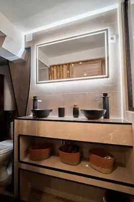Salle de bains dans l'établissement La douce parenthèse