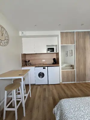 Cuisine ou kitchenette dans l'établissement Studio 25