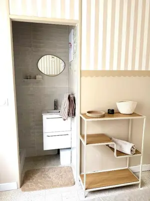 Salle de bains dans l'établissement Le kiosque