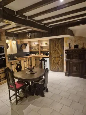 Cuisine ou kitchenette dans l'établissement Maison Médiévale LAON