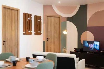 Télévision ou salle de divertissement dans l'établissement Le Nid Urbain - Center - Ground floor