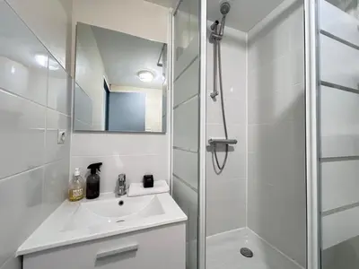 Salle de bains dans l'établissement Duruy 4 studio cosy rdc fdc proche centre-ville