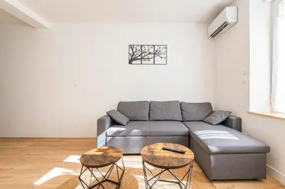 Coin salon dans l'établissement Moderne appartement 4 pers