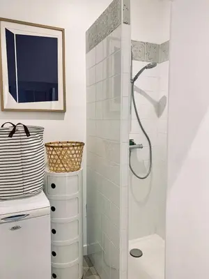 Salle de bains dans l'établissement T2 Les Marionnettistes, 3 people, baby equipment