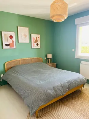 Un ou plusieurs lits dans un hébergement de l'établissement La Maison Jaune - 4 chambres - 7 personnes - au calme