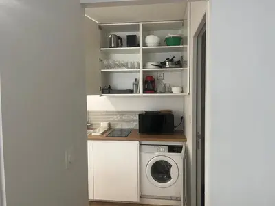 Cuisine ou kitchenette dans l'établissement Mallorca, plein centre avec parking