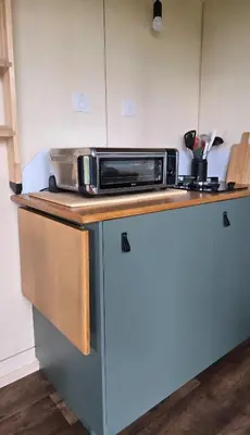 Cuisine ou kitchenette dans l'établissement L'instant bucolique
