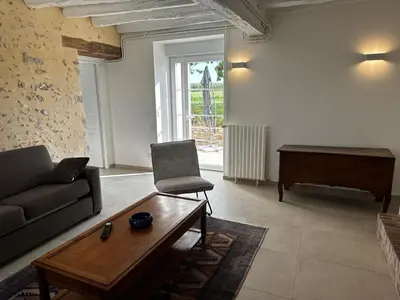 Coin salon dans l'établissement Gîte de Gondelot