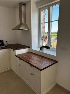 Cuisine ou kitchenette dans l'établissement Gîte de Gondelot