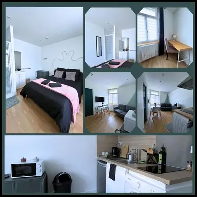 Cuisine ou kitchenette dans l'établissement SQ'Appart One - 1 Chambre - Proche Gare