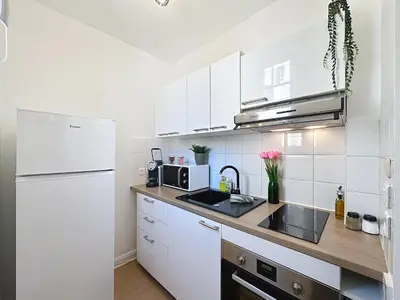 Cuisine ou kitchenette dans l'établissement Saint Jacques - Cathédrale - Centre