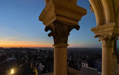 Lever ou coucher de soleil vu de la maison de vacances ou à proximité
