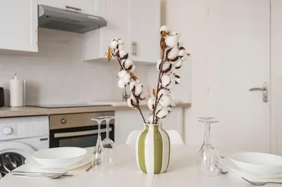 Cuisine ou kitchenette dans l'établissement Le Nid de la Fauvette - Hyper Centre