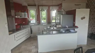 Cuisine ou kitchenette dans l'établissement Havre de Geseb