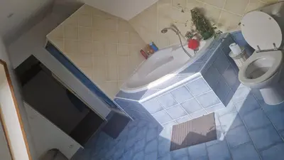 Salle de bains dans l'établissement Havre de Geseb
