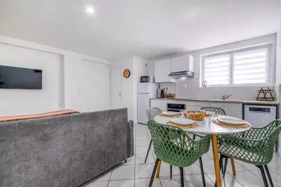 Cuisine ou kitchenette dans l'établissement L'appart