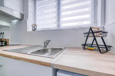 Cuisine ou kitchenette dans l'établissement L'appart