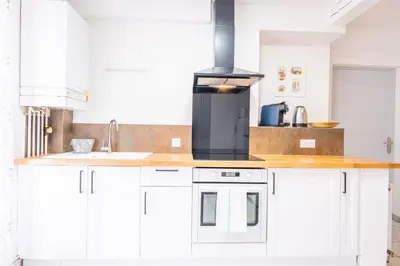 Cuisine ou kitchenette dans l'établissement Appartement Cocoon Chalons Centre