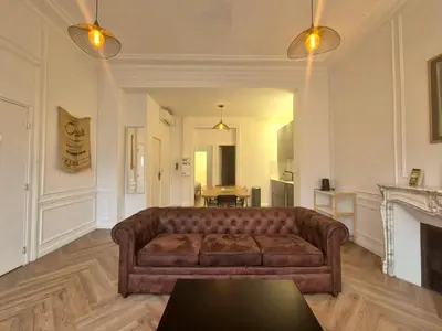 Cuisine ou kitchenette dans l'établissement Bogota - Charme central à Reims - 6P